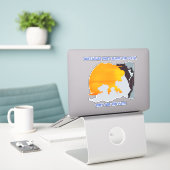 Sticker Surmonter Les Obstacles Inspirants Sur Le Vinyle D (Ordinateur portable sur le bureau)