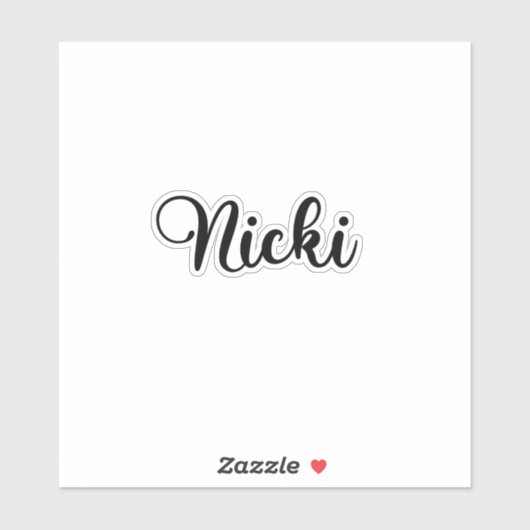 Sticker Surnom - Calligraphie manuscrite (Feuille)