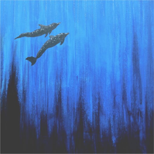 Sticker Surplombant les dauphins #2 (Devant)