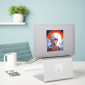 Sticker Surreal Lady Imaginaire Art (Ordinateur portable sur le bureau)