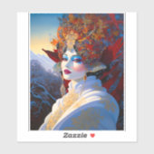 Sticker Surreal Lady Imaginaire Art (Feuille)