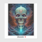 Sticker Surreal Skull Gothique Horror Art (Feuille)