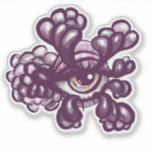 Sticker Surreal Weirdcore Eye Artwork - Dreamy Pastel Pink (Devant)