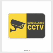 Sticker Surveillance CCTV Logo - Bullet Camera (Feuille)