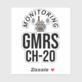 Sticker Surveillance du canal 20 du SRMG (Feuille)