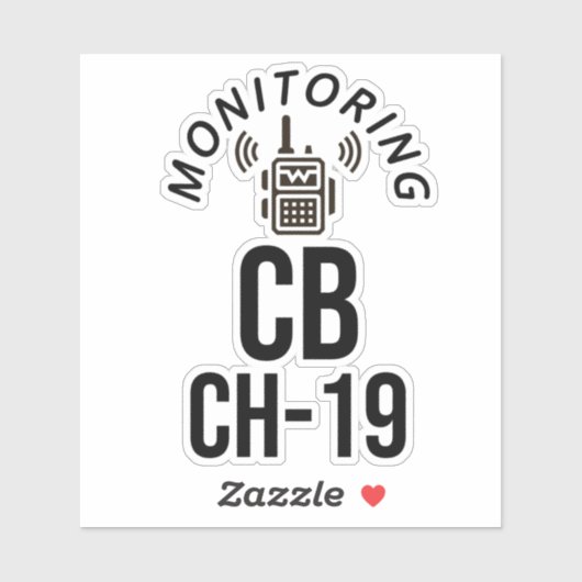 Sticker Surveillance du canal CB 19 (Feuille)