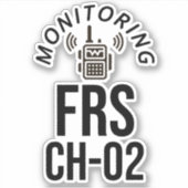 Sticker Surveillance FRS Radio Channel 2 (Devant)