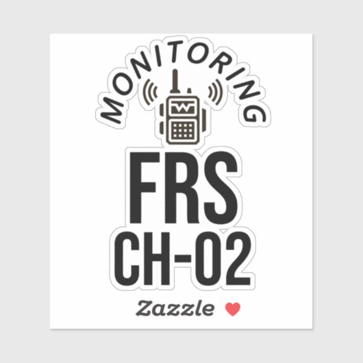 Sticker Surveillance FRS Radio Channel 2 (Feuille)