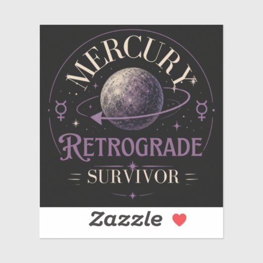 Sticker Survivant de la rétrogradation de Mercure (Feuille)