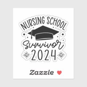 Sticker Survivant de l'école de soins infirmiers 2024, dip