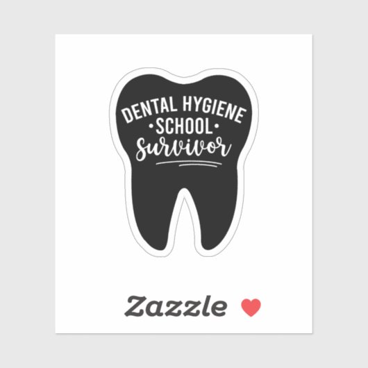 Sticker Survivant de l'école d'hygiène dentaire (Feuille)