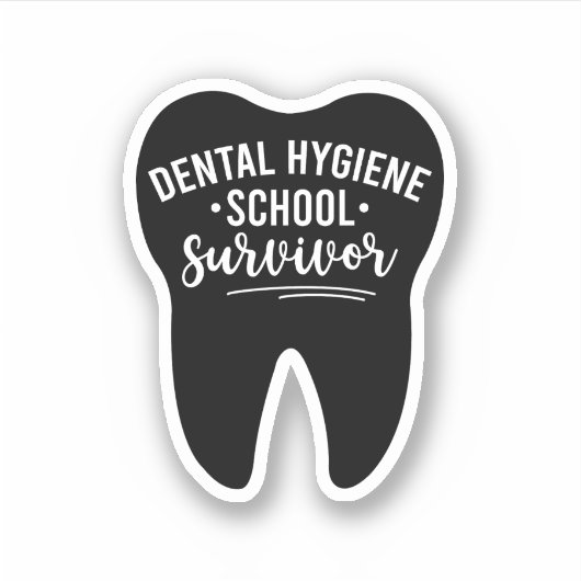 Sticker Survivant de l'école d'hygiène dentaire (Devant)
