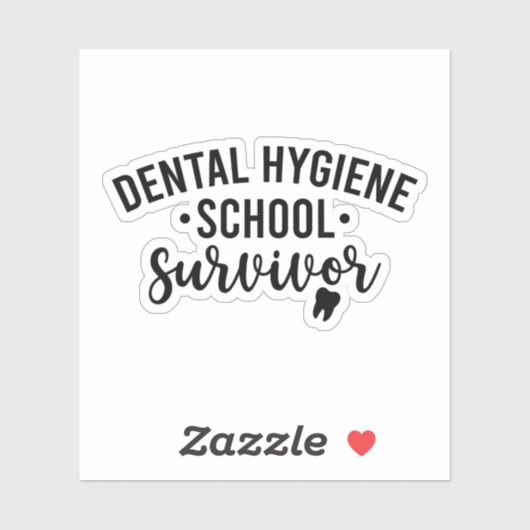 Sticker Survivant de l'école d'hygiène dentaire (Feuille)