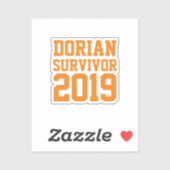 Sticker Survivant de l'ouragan Dorian (Feuille)