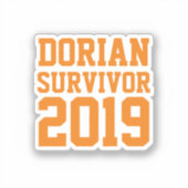 Sticker Survivant de l'ouragan Dorian (Recto)