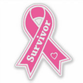 Sticker Survivant du cancer du sein (Devant)