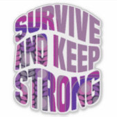 Sticker Survive And Keep Strong - Motivational Words (Devant)