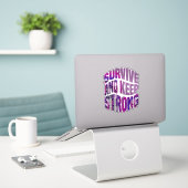 Sticker Survive And Keep Strong - Motivational Words (Ordinateur portable sur le bureau)