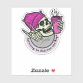 Sticker Surviving on Caffeine and Rage (Feuille)