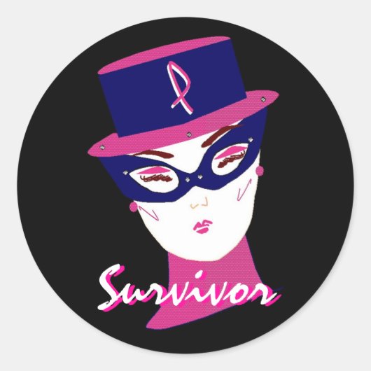 Sticker "Survivor In Pink I" - Personnalisable (Devant)