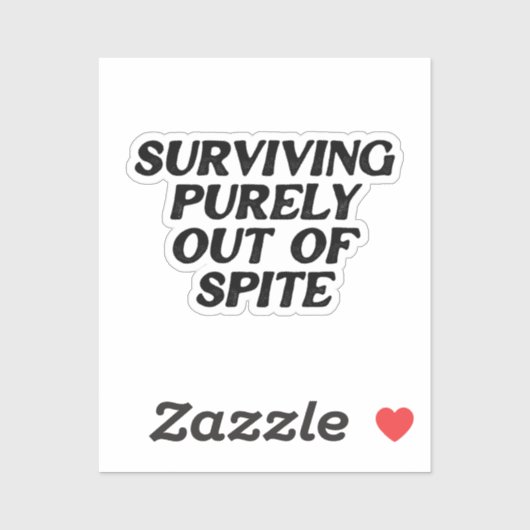 Sticker Survivre Purement Hors D'Espèce (Feuille)