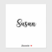 Sticker Susan Name - Calligraphie manuscrite (Feuille)