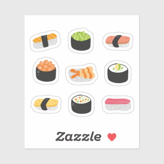 Sticker Sushi (Feuille)