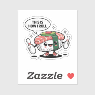 Sticker Sushi Cute Kawaii avec épingles de bowling