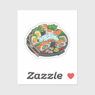Sticker Sushi de dessin animé