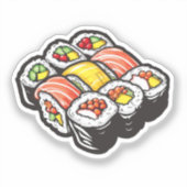 Sticker Sushi de dessin animé (Recto)
