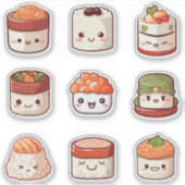 Sticker Sushi Mignon Kawaii (Devant)