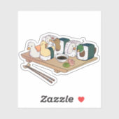 Sticker Sushi party MAXI (Feuille)