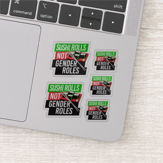 Sticker Sushi Rolls pas les rôles de genre (Détail)