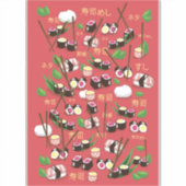 Sticker Sushi Rouge (Devant)