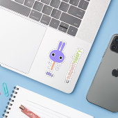 Sticker SuspectCelery™ pour Popsicle Bunny CHILL C (Ordinateur portable avec iPhone)