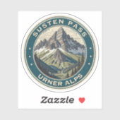 Sticker Susten Pass, Swiss Alpine Mountain Road (Feuille)