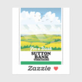Sticker Sutton Bank yorkshire affiche voyage (Feuille)