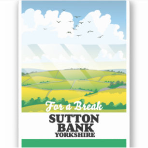 Sticker Sutton Bank yorkshire affiche voyage