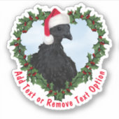 Sticker Svart Hona Poulet Wreath Noël (Devant)