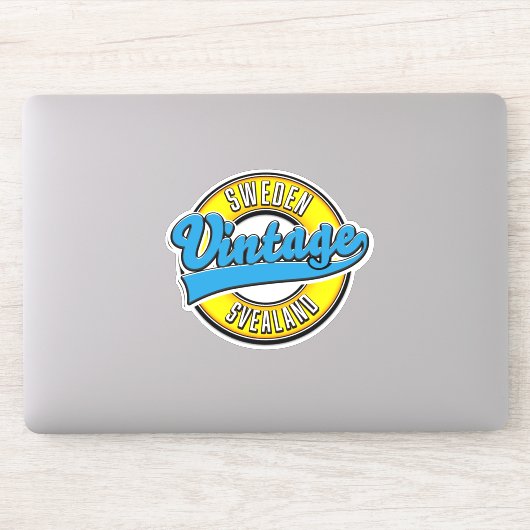 Sticker Svealand Suède Style Vintage (Ordinateur)