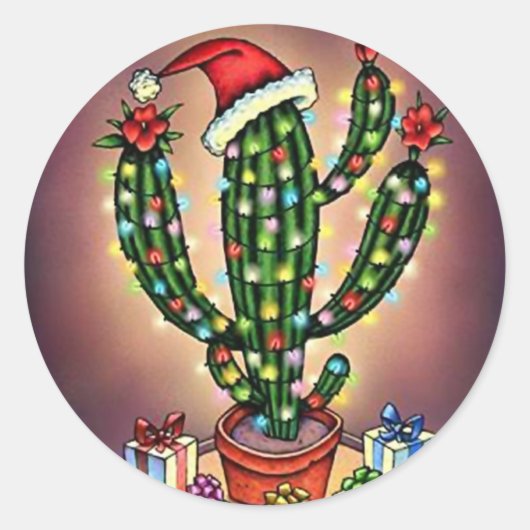 Sticker SW kerstboom Cactus Saguaro (Voorkant)