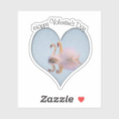 Sticker Swan Couple Life Partners Valentine  (Feuille)