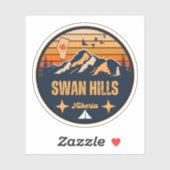 Sticker Swan Hills (Alberta) (Feuille)