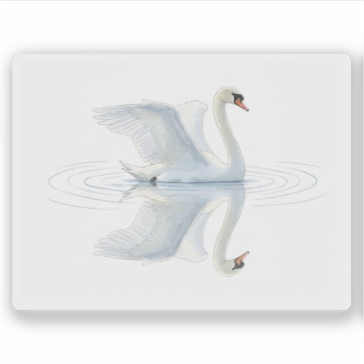Sticker Swan Reflection (Devant)