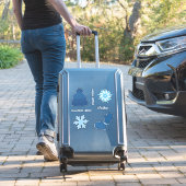 Sticker Sweat bleu et flocons de neige (Valise Insitu)