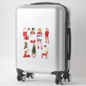 Sticker Sweat de Noël d'hiver joli Pajamas de Noël (Sur valise)