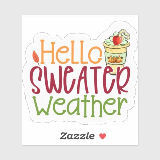 Sticker Sweat Sips météo (Feuille)