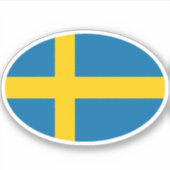Sticker Sweden Flag Oval (Devant)