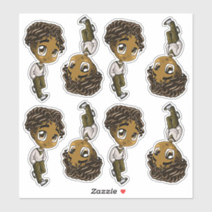 Sticker Sweet African American Boys