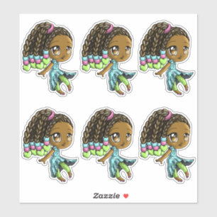 Sticker Sweet African American Girls